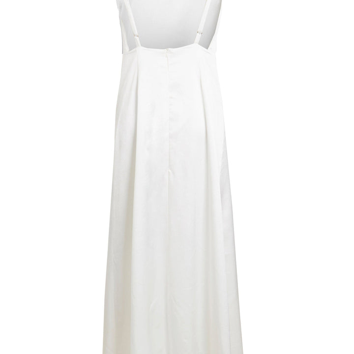 Asymmetric White Maxi Dress